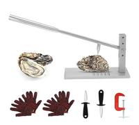 Générique Ouvre-huître, kit d'écaillage d'huîtres,Machine à ouvrir les huîtres en acier inoxydable - Ensemble d'outils Shucker avec 2 couteaux, gants, ouvre-fruits de mer pour coquillages et huîtres