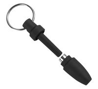 Générique Ouvre-trous à Cigares en Acier Inoxydable et Silicone, Facile à Utiliser, Outil de Poche Portable pour Amateurs de Cigares Perforateur Noir Compact