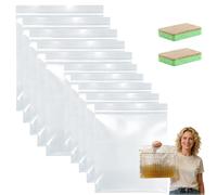 Générique Oven Rack Cleaning Bags, No Scrub Oven Rack Cleaner Bags, No Cleaner Included, Reusable, Suitable for Cleaning of Various Sizes (5 Pcs-L+5 Pcs-S)