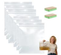 Générique Oven Rack Cleaning Bags, No Scrub Oven Rack Cleaner Bags, No Cleaner Included, Reusable, Suitable for Cleaning of Various Sizes (3 Pcs-L+3 Pcs-S)