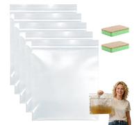 Générique Oven Rack Cleaning Bags, No Scrub Oven Rack Cleaner Bags, No Cleaner Included, Reusable, Suitable for Cleaning of Various Sizes (5 Pcs-L)