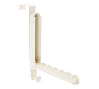 Générique Over The Door Drying Rack, Retractable Towel Rod, Foldable Space-Saving Design, Sturdy Round Hook, 6-Groove Organizer, Rust-Resistant for Bathroom, Laundry Room, Indoor Clothes Drying