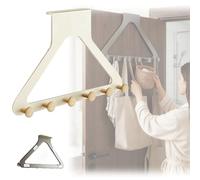 Générique Over The Door Hanger Organizer,No-Drill 6-Hook Heavy Duty Door Hanger,Multi-Purpose Space-Saving Coat & Towel Doors Rack for Bedroom,Bathroom,Entryway (D)