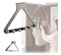 Générique Over The Door Hanger Organizer,No-Drill 6-Hook Heavy Duty Door Hanger,Multi-Purpose Space-Saving Coat & Towel Doors Rack for Bedroom,Bathroom,Entryway (A)