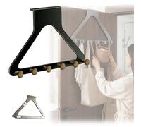 Générique Over The Door Hanger Organizer,No-Drill 6-Hook Heavy Duty Door Hanger,Multi-Purpose Space-Saving Coat & Towel Doors Rack for Bedroom,Bathroom,Entryway (B)