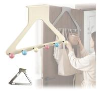 Générique Over The Door Hanger Organizer,No-Drill 6-Hook Heavy Duty Door Hanger,Multi-Purpose Space-Saving Coat & Towel Doors Rack for Bedroom,Bathroom,Entryway (F)