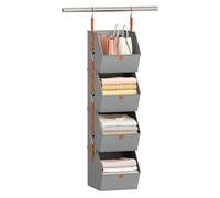 Générique Over The Door Organizer, 4-Tier Toy Organizer, Clothes Storage Shelves, for Apartment Renters Bedroom Dormitory Nursery Office Garage Shoes Bags Socks Towels