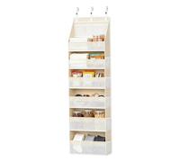 Générique Over The Door Storage - 6 Tier Hanging Organizer Shelf with Hooks, Large Capacity Vertical Rack | Durable Space Saver Door Storage System for Closet Bedroom Pantry Kitchen Bathroom Laundry