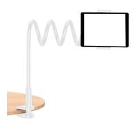 Générique Overhead Phone Stand, 360-Degree Adjustable Gooseneck Arm, PP Phone Holder for Bed, Laying Down Bracket, Heavy-Duty Clamp for Hands-Free Viewing