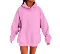 Générique Oversize Sweat a Capuche Femme Décontracté Hoodie Grande Taille Sweats Chic Haut Casaul Streetwear Ample Sweat-Shirts avec Poche Pull Automne Hiver Vetement Sport Habit XS-5XL