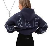 Générique Oversized Christian Heavyweight Faith Sweatshirt, 2026 New Christian Heavyweight Essential Hoodies for Women Men (Navy Blue,S)