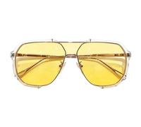 Générique Oversized Sunglasses - Alloy Retro Square | Double Bridge Shades