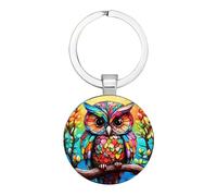 Générique Owl Keychain - Alloy, Crystal Owl Pendant, Key Holder | Car Keyring Accessory, Home Decoration For Kids, Adults, Birthday Gift, Stylish Key Organizer, Modern Jewelry Charm
