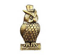 Générique Owl Statue - 1.38in Brass Owl Figurine | Cute Table Centerpieces | for Office Apartment Bedroom, 28g Retro Metal Owls Tabletop Figures Room Decor Shelf Desktop Cabinet Housewarming Gift