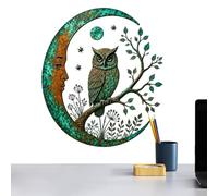 Générique Owl Tree Cutout Rustic Handicraft Wall Art Metal Indoor Cresent