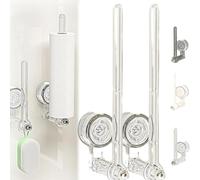 Générique Pack De 2 Barre De Suspension À Ventouse Multifonctionnelle, Porte-Serviettes Mural Réglable Rotatif À 180, for Cuisine et Salle de Bain (Transparent,29cm/11.41in)