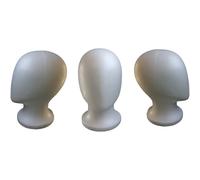 Générique Pack De 3 Tête De Mannequin, Support De Perruque En Mousse, Tête Sans Visage, Présentoir De Perruques, Support De Mannequin En Mousse, Outil De Coiffure