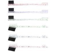 Générique Pack de 6 Brosses à Sourcils Multi-fonctions en Nylon et Abs, Design Multi-embouts pour Lisser Cheveux et Maquillage Quotidien