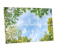 Générique Pack de 6 Dalles LED Imprimées 60x60 cm - Motif Horizon Arboré - Lumière Blanc Neutre 4000K - Panneaux Lumineux Plafond Bureau Salon Cuisine - Faciles à Installer