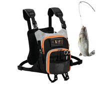Générique Pack de pêche aux Mouches Gilet-Sac à Dos du pêcheur | Pack bandoulière de pêche aux mouches Pour eau salée eau douce bar truite poisson-chat outil montage leurre appât voyage