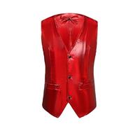 Générique Pack De Tees Hommes Autumn And Winter New Shiny Jacket OEM Men's Vest Bow Tie Tees De Base Hommes (Wine, L)