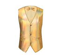 Générique Pack De Tees Hommes Autumn And Winter New Shiny Jacket OEM Men's Vest Bow Tie Tees De Base Hommes (Gold, XL)
