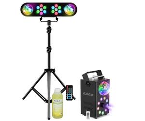 Générique Pack MOOVING LIGHT - Pied Lumières Éclairages Projecteurs Astros PAR - Machine Fumée LED FOGGY-ASTRO Fête Bar Dj Anniversaire Club
