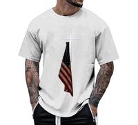 Générique Pack Polos 2025 imprimé drapeau américain en coton élasthanne style décontracté Y Chemises Pour Hommes (Pink, XXL)