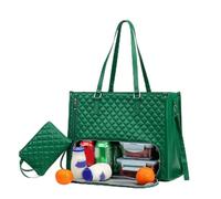 Générique Packuum 3 in 1 Tote Bag, 2 in 1 Tote Bag Lunch Bag Combo, Work Totes Bags with Lunch Compartment, for Office, Travel (Green*A)
