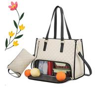 Générique Packuum 3 in 1 Tote Bag, Packuumbagsco 3 in 1 Tote Bag, My Daily Bags Totewith Lunch Compartment, for Work, Travel (beige)