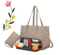 Générique Packuum 3 in 1 Tote Bag, Packuumbagsco 3 in 1 Tote Bag, My Daily Bags Totewith Lunch Compartment, for Work, Travel (Khaki)