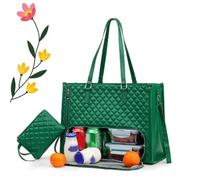 Générique Packuum 3 in 1 Tote Bag, Packuumbagsco 3 in 1 Tote Bag, My Daily Bags Totewith Lunch Compartment, for Work, Travel (Green)