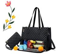 Générique Packuum 3 in 1 Tote Bag, Packuumbagsco 3 in 1 Tote Bag, My Daily Bags Totewith Lunch Compartment, for Work, Travel (Black)