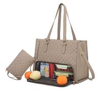 Générique Packuum 3 in 1 Tote Bag Travel, Packuum Tote Bag, 15.6 Inch with Lunch Compartment for Work Travel (Khaki)