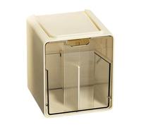 Générique Pad Holder for Bathroom, Easy-View Container, 11.5*9.5*9.4cm, Cotton Swab Holder, Clear Storage Box, Dustproof, for Bathrooms, Salons, Spas, Hotels, Closets, Shelves