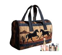 Générique Padded Cotton Holdall, Quilted Overnight Tote, 18.5 Inches Weekender Bag with Soft Lining, Nylon Travel Satchel, Geometric Pattern Handbag with Top Handle, Yoga Carryall for Hospital Stay