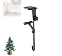 Générique Paeose Garland Holder, Fireplace Stocking and Garland Hanger, Adjustable Metal Mantle Hooks, for Mantels up to 8.5" Thick, No Drill Required with 2 Hooks for Christmas Decoration (1pcs)