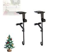 Générique Paeose Garland Holder, Fireplace Stocking and Garland Hanger, Adjustable Metal Mantle Hooks, for Mantels up to 8.5" Thick, No Drill Required with 2 Hooks for Christmas Decoration (2pcs)