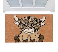 Générique Paillasson - 15,75 X 23,62 Pouces Paillasson Vache Highland | Tapis Polyester Antidérapant, Doux Et Absorbant, Motif Animaux Style Ferme pour Salle De Bain, Cuisine, Salon, Chambre