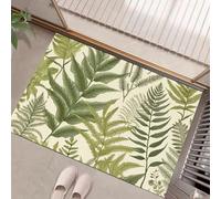 Générique Paillasson - 60x90cm,Paillasson Fougères | Tapis Polyester Antidérapant, Doux Et Absorbant, Plantes peintes à la Main Ferme pour Salle De Bain, Cuisine, Salon, Chambre