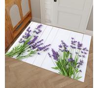 Générique Paillasson - 90x150cm,Paillasson Fleurs de Lavande | Tapis Polyester Antidérapant, Doux Et Absorbant, Fleurs Rurales Ferme pour Salle De Bain, Cuisine, Salon, Chambre
