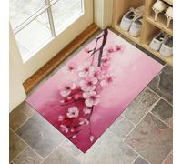 Générique Paillasson - 90x150cm,Paillasson Illustrations de Fleurs de Cerisier | Tapis Polyester Antidérapant, Doux Et Absorbant, Peinture à l'huile de Fleurs Ferme pour Salle De Bain, Cuisine, Salon
