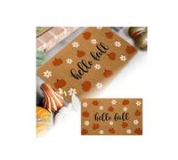 Générique Paillasson Hello Pumpkin Welcome pour Entrée Extérieure en Fibre de Coco avec Dos Antidérapant Tapis de Porte Automne pour Vacances Moisson d'automne et Festival pour Thanksgiving Halloween