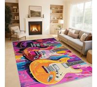 Générique Paillasson Interieur Entree Grand Requin Blanc 60x90cm, Graffiti Musique Hip-Hop Petit Tapis Salon Cuisine Bureau Chambre Poil Court Lavables Antidérapant Doux X-M1