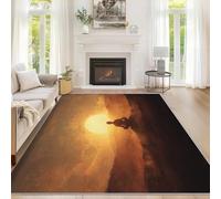 Générique Paillasson Interieur Entree Méditation Yoga 60x90 cm, Tapis Zen Coucher de Soleil Nature Antidérapant Lavable Poil Ras, Moquette Chambre Cuisine, Décoration Intérieure QAZ85