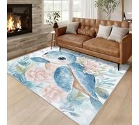 Générique Paillasson Interieur Entree Tortue de Mer Mignonne 50 x 80 cm, Tapis Animaux Marins Océan Enfants Antidérapant Lavable Poil Ras, Moquette Chambre Cuisine, Décoration Intérieure QAZ63
