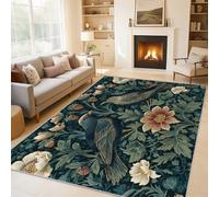 Générique Paillasson Interieur Entree William Morris 50 x 80 cm, Tapis Floral Vintage Antidérapant Lavable Poil Ras, Moquette Chambre Cuisine, Décoration Intérieure QAZ69