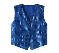 Générique Paillette Gilet Sans Manche pour Homme - Costume Année 70 Noeud Papillon Brillant Blazer Medieval pour Occasions Formelles