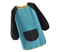 Générique Paint Apron for Kids - Waterproof Long Sleeve Smock, Artist Bib with Front Storage Pockets, Sturdy Lightweight Protective Gear, Ideal for Classroom Painting Workplace Baking