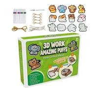 Générique Paint Art Kit, Animal Theme Set, Foam Texture with Water Activated Feature, Creative Pens with Paper Detail, Craft Supply, Learning 7.87inches Tool for Kids Teens Adults Home Play Use